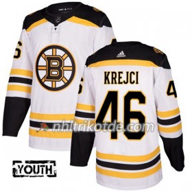 Boston Bruins Trikot David Krejci 46 Adidas 2017-2018 Weiß Authentic - Kinder